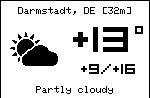 Outdoor block: Darmstadt, plus 13 degrees, partly cloudy